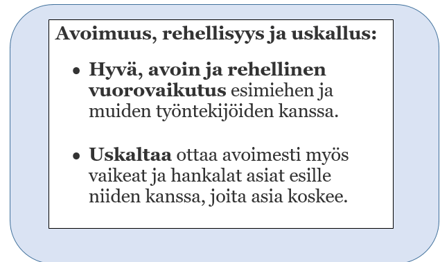 Työntekijältä odotetaan